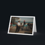 Tarjeta Santa at Playa de la Malvarrosa de Valencia<br><div class="desc">Santa at Playa de la Malvarrosa de Valencia Greeting Card. You can easily customize this product for free if you would like to add wording or change the color of the background.</div>