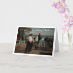 Tarjeta Santa at Playa de la Malvarrosa de Valencia<br><div class="desc">Santa at Playa de la Malvarrosa de Valencia Greeting Card. You can easily customize this product for free if you would like to add wording or change the color of the background.</div>