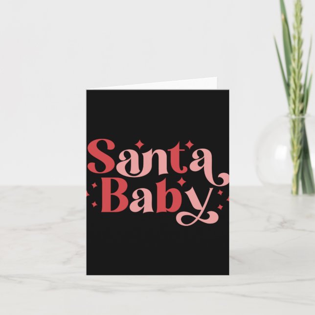 Tarjeta Santa Baby Retro Christmas Tygraphy Toddler T Shir (Anverso)