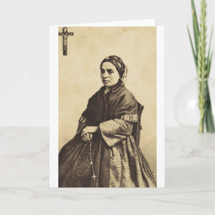 Tarjeta Santa Bernadette Soubirous Arte Mayor