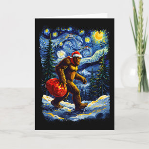 Tarjeta Santa Bigfoot Navidad Divertido Sasquatch Cree Va