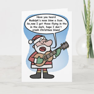 Tarjeta Santa canta el blues