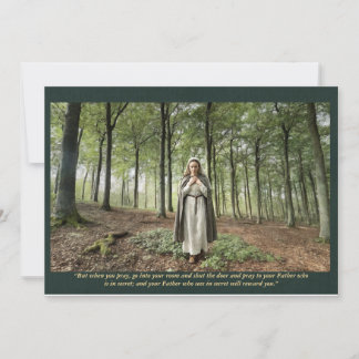 Tarjeta Santa Católica de Arte | Alena en el Bosqu