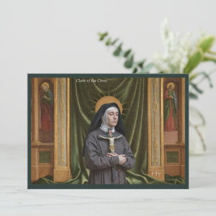 Tarjeta Santa Católica de Arte   Santa Clara de Mo