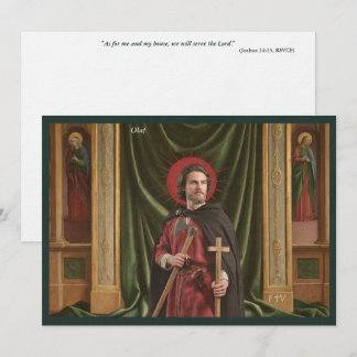 Tarjeta Santa Católica | San Olaf de Noruega