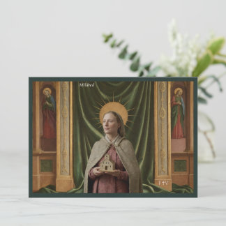 Tarjeta Santa Católica | Santa Mildred de Thanet
