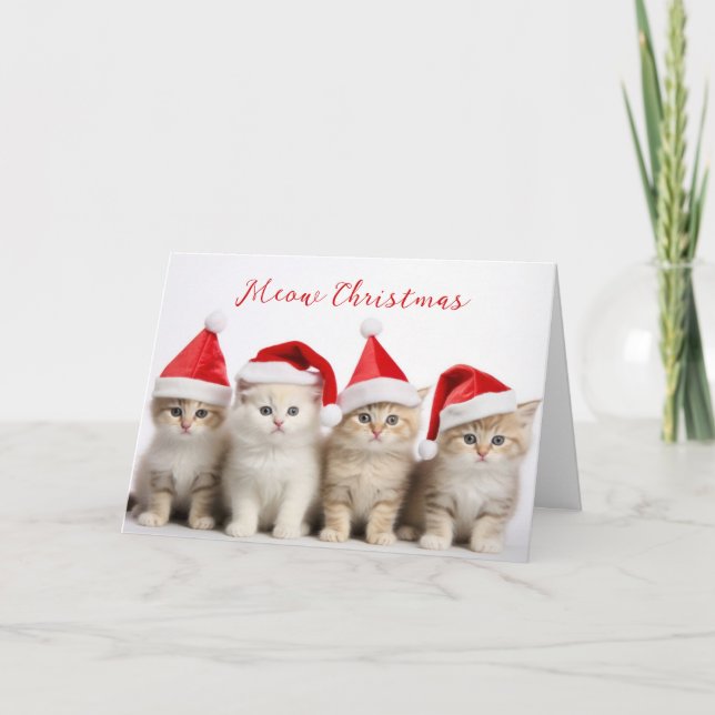Tarjeta Santa Cats (Anverso)