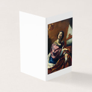 Tarjeta Santa Cecilia por Simon Vouet