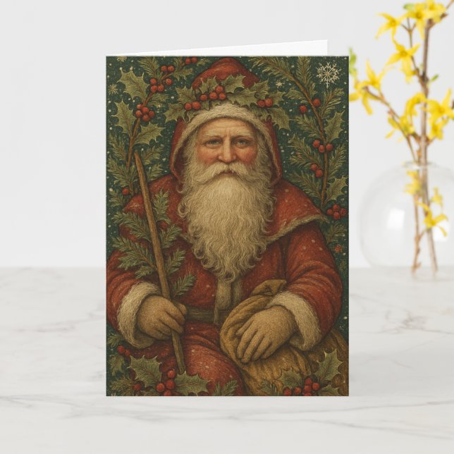 Tarjeta Santa clásico (flor amarilla)