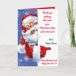 Tarjeta Santa Claus