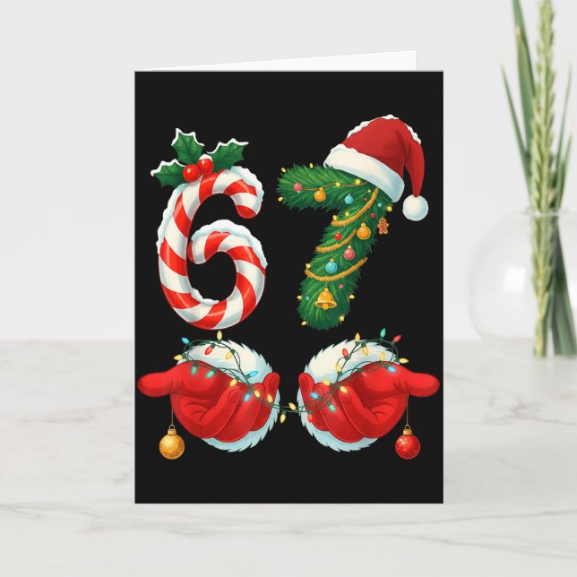 Tarjeta Santa Claus 67 Christmas Holiday Number 67 Xmas  (Anverso)