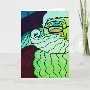 Tarjeta Santa Claus abstracto
