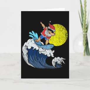 Tarjeta Santa Claus Cool Dabbing Surfing Navidad Divertida