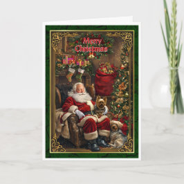Tarjeta Santa Claus descansa