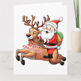 Tarjeta Santa Claus Feliz Navidad