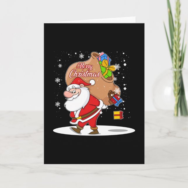 Tarjeta Santa Claus Friki Navidad Genial Idea de Regalo Gr (Anverso)