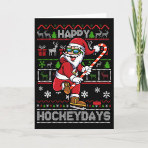 Tarjeta Santa Claus Hockey Feliz Hockeydays Navidad Divert