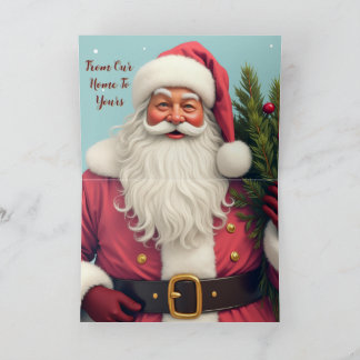 Tarjeta Santa Claus Holiday Christmas