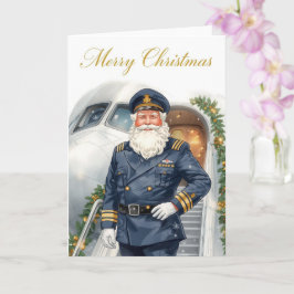 Tarjeta Santa Claus in at the airport