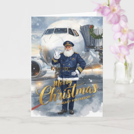 Tarjeta Santa Claus in at the airport