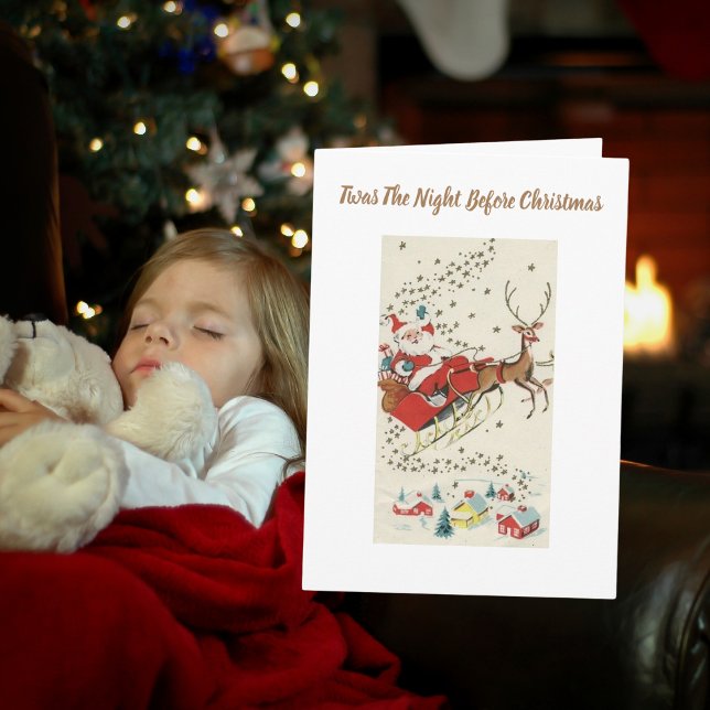Tarjeta Santa Claus, la vieja vieja estrella de los renos  (Subido por el creador)