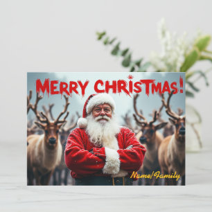Tarjeta Santa Claus moderno