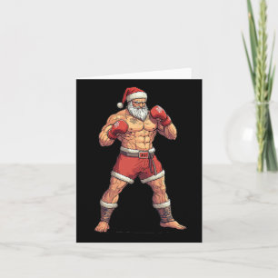 Tarjeta Santa Claus Muay Thai - Navidades temáticos de vac