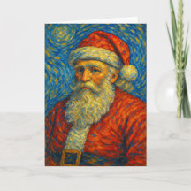 Santa Claus Noche estrellada inspirado en Van Gogh