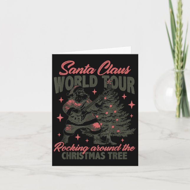 Tarjeta Santa Claus World Tour Rocking Around The Christma (Anverso)