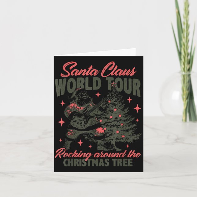 Tarjeta Santa Claus World Tour Rocking Around The Christma (Anverso)