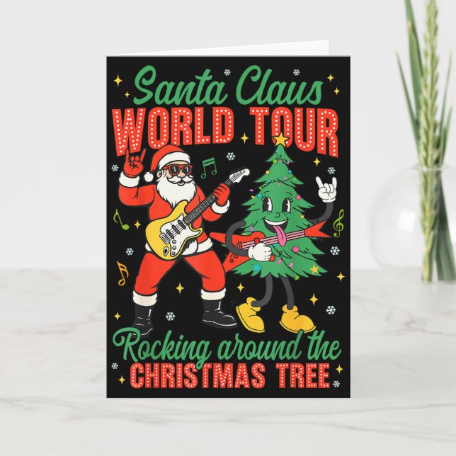 Tarjeta Santa Claus World Tour Rocking Around The Christma (Anverso)