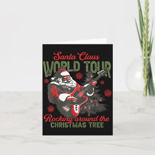 Tarjeta Santa Claus World Tour Rocking Around The Christma (Anverso)