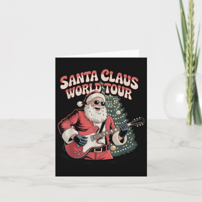 Tarjeta Santa Claus World Tour Rocking Around The Christma (Anverso)