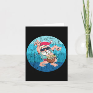 Tarjeta Santa Coconut Bebe Vintage Ocean Water Navidades