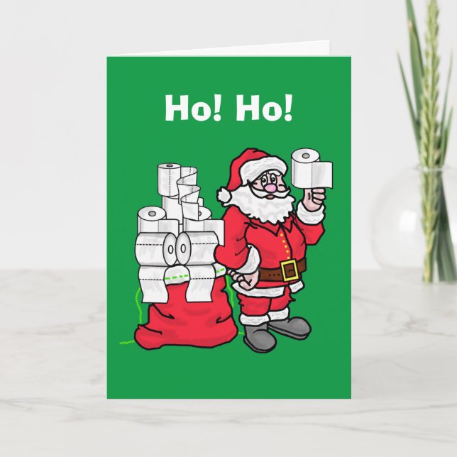 Tarjeta Santa con despido de Navidades TP (Anverso)
