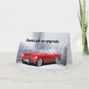 Tarjeta Santa Controla A Los Navidades Clásicos Rojos Conv