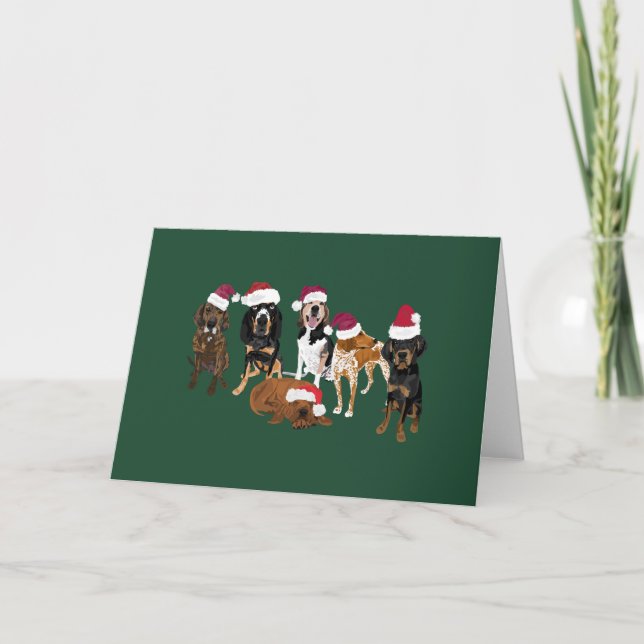 Tarjeta Santa Coonhounds (Anverso)