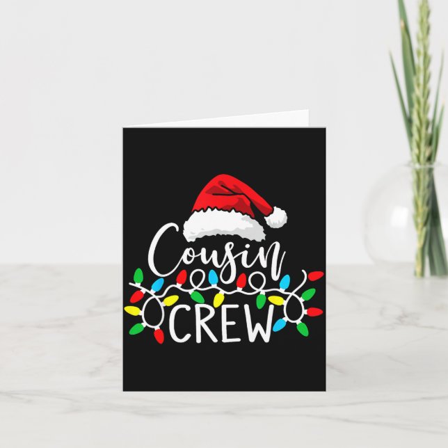 Tarjeta Santa Cousin Crew Christmas Matching Pajamas For K (Anverso)