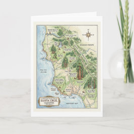 Tarjeta Santa Cruz California Hiking Map Big Basin