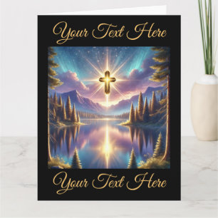 Tarjeta Santa Cruz en el lago Heavenly Mountain