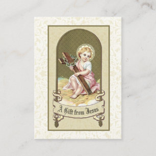 Tarjeta santa cruzada infantil de Jesús del