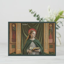 Tarjeta Santa de Arte Católico | Santa Dimpna