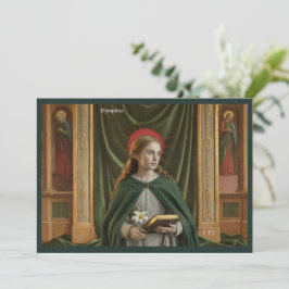 Tarjeta Santa de Arte Católico | Santa Dimpna