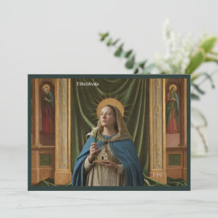 Tarjeta Santa de Arte Católico Santa Etheldreda