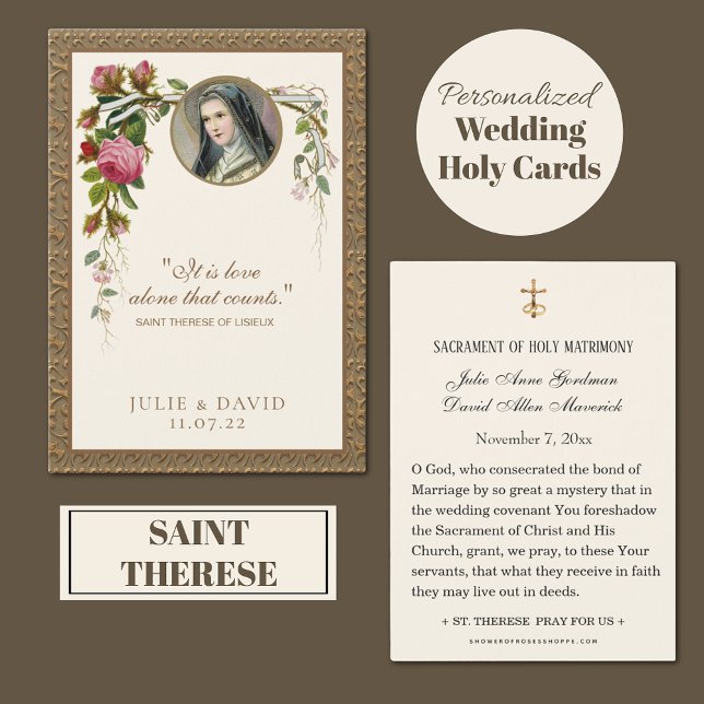 Tarjeta santa de boda floral de Sta. Teresa  (Subido por el creador)