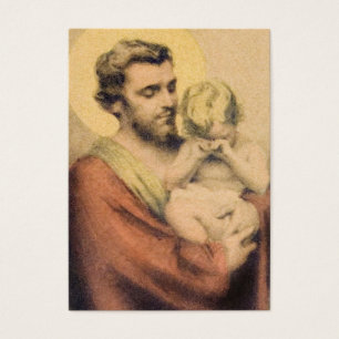 Tarjeta santa de Jesús de San José y del bebé