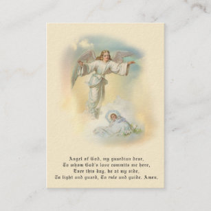Tarjetas De Visita Del Bautizo Bebe Angel Zazzle Es