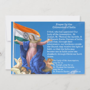 Tarjeta santa de la conversión del rezo católico