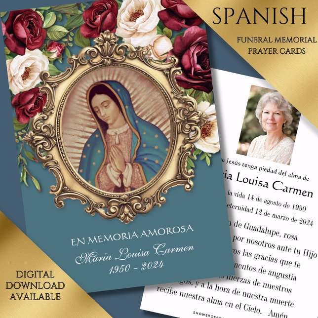 Tarjeta Santa de la Oración Fúnebre de Guadalupe E (Subido por el creador)
