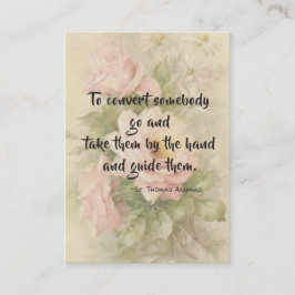 Tarjeta santa de los rosas de la cita de St Thomas